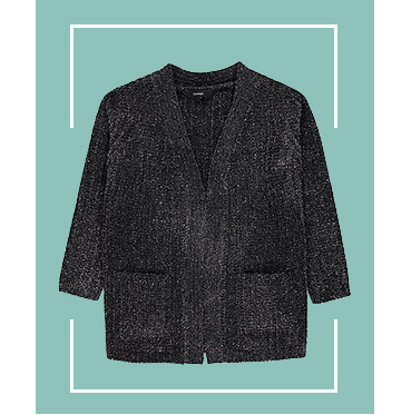 They won't be able to resist the cosy allure of soft chenille with this shimmering cardigan