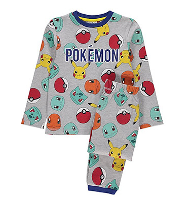 Help them dream of catching 'em all with these grey marl Pokémon pyjamas