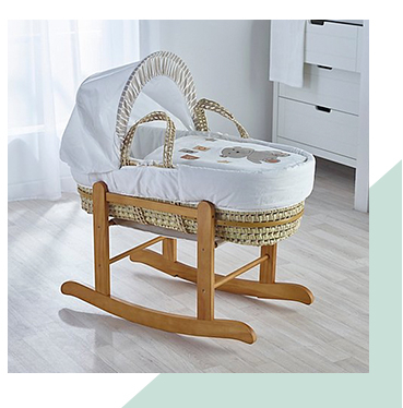 Our adorable range of moses baskets is full of comfy and snug options for sleeping