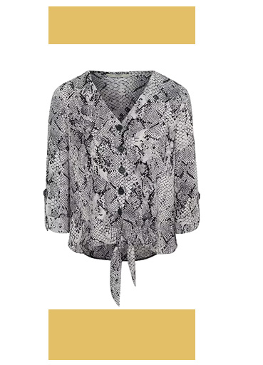  Shop snakeskin print blouse