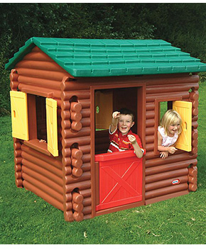 Made with realistic log detailing, an opening door and shutters, they're sure to have hours of fun in this playhouse