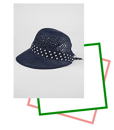 This navy cloche hat helps keep you covered whilst adding effortless chic appeal