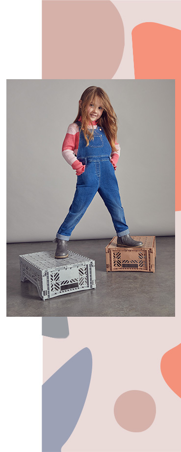 These classic blue dungarees are perfect for play dates and spontaneous adventures 