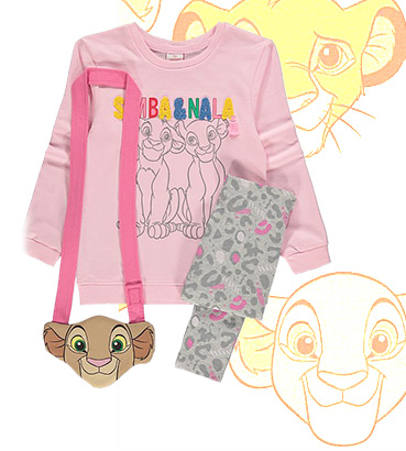 If they're a Nala fan, this sweatshirt, leggings and bag outfit will be a big hit