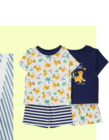 Get them ready for sunny days with these Disney T-shirts and shorts