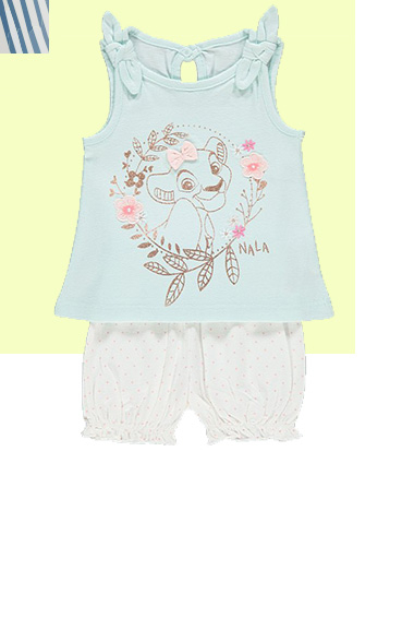 Give your little Disney fan a look that’s ready for the sunny weather with this vest top and shorts outfit