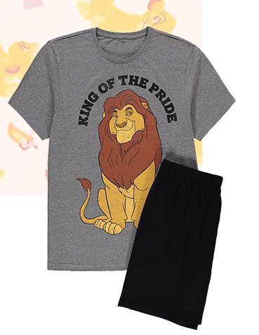 Designed with Mufasa and the slogan ‘King of the pride’, this short pyjama set is perfect for balmy summer nights