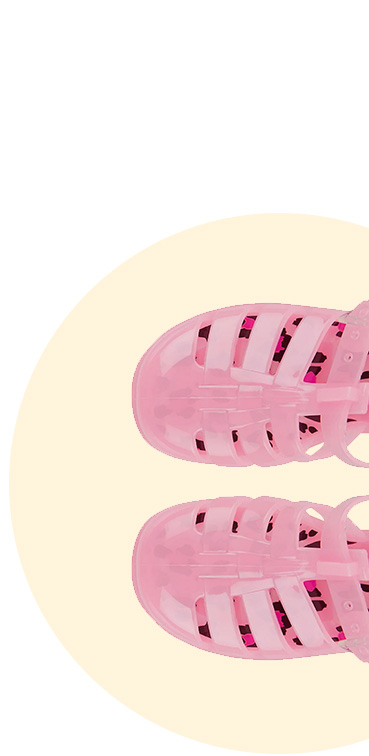 These bubblegum pink jelly sandals will add a splash of colour to their feet