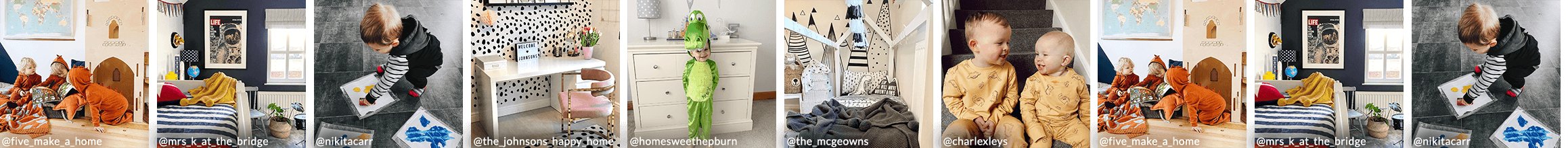A selection of user generated images in an animation. Consisting of George homewear and children and babies wearing George clothing and fancy dress costumes
