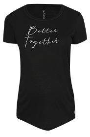 Maternity Black Better Together Slogan Sports T-Shirt