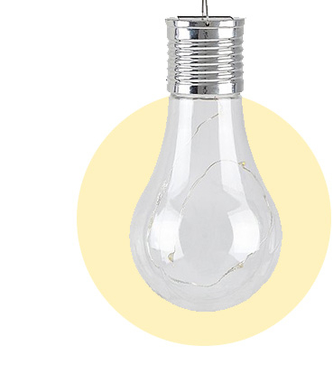 Illuminate your garden with these hanging bulb solar-powered lights