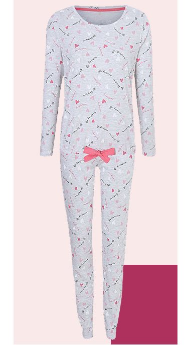 Tickled Pink Slogan Pyjamas.