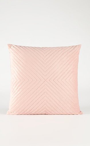 Pink ribbed cushion