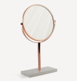 Copper marble base mirror