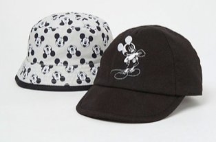 Disney Mickey Mouse black sun hats 2 pack.