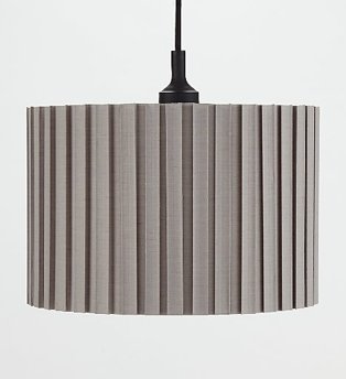 A grey ceiling light shade