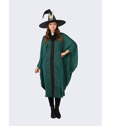 Woman wearing George Halloween witch costume