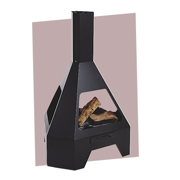 Bring some warmth to your summer evenings with this large, contemporary-styled Pyramid Chimenea log burner