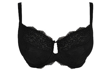 This black bra features an all-over lace detail perfect for slipping on under your eveningwear