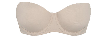 In a nude shade, this strapless bra works with a variety of outfits