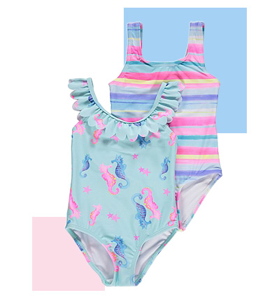 Kit them out for the pool with our bright swimsuits