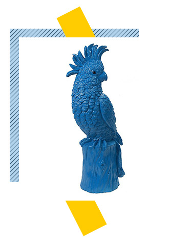 Bring the tropics to the shores of your home with this blue cockatoo ornament 
