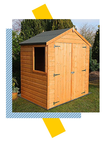 This shed is ideal for storing your gardening tools and has double doors, perfect for bicycles or lawn mowers