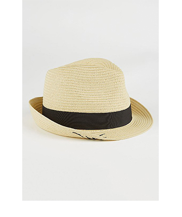 This straw hat designed with a black band will add a stylish finish to any outfit
