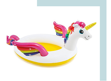 Featuring multicoloured wings and spray spout, this unicorn pool float will make an enchanting choice for the pool