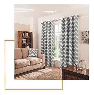 With their chic chevron design, these charcoal curtains are just the thing for adding some detail to any interior