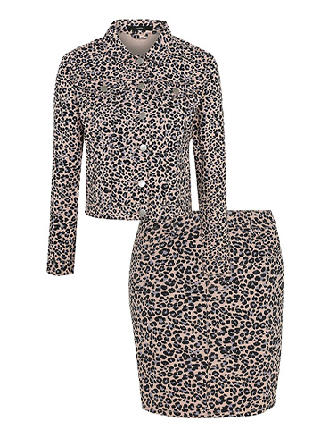 Go wild for animal print in a leopard print co-ord 