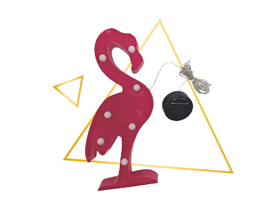 Add a fun glow to your garden with this flamingo solar powered LED light