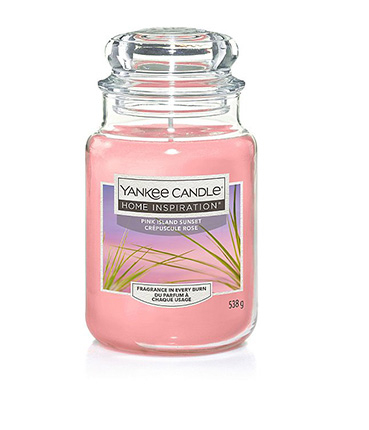 Yankee Candle Pink Island Sunset in a large jar