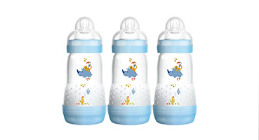 3 blue MAM easy start 260ml bottles