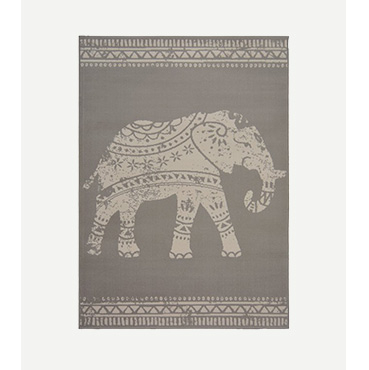 Grey elephant rug