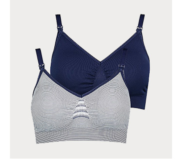 Blue nursing comfort bras 2 pack