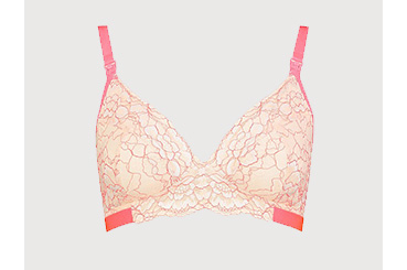 Entice neon pink contrast trim nursing bra