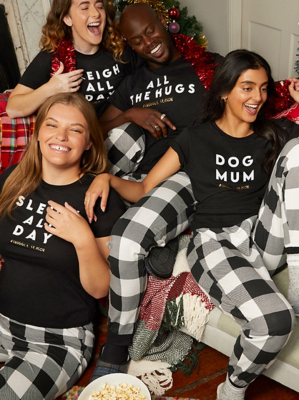 Snuggle Season Slogan Family Christmas Pyjamas Set George At Asda