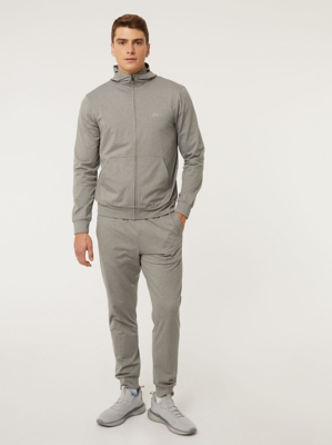 Grey Active Zip Up Hoodie & Basic Joggers Outfit at ASDA