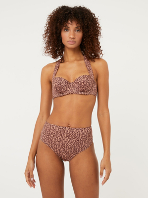 high waisted leopard bikini