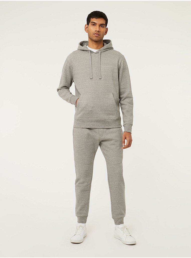 Grey Jersey Drawstring Hoodie And Joggers Outfit | George at ASDA