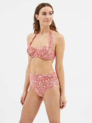 Rust Tile Printed Multiway Bikini Top and Bottoms Set at ASDA