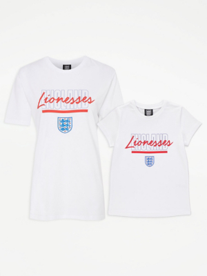 England FA Official Lionesses Matching Football TShirt at ASDA