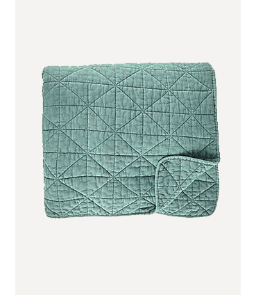 Green washed microfibre throw