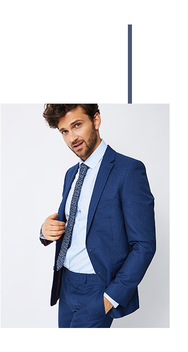 Go for the ultimate smart look with a full suit and tie combo