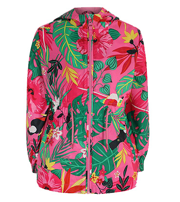 This pink mac with tropical print will keep them dry if it starts to rain