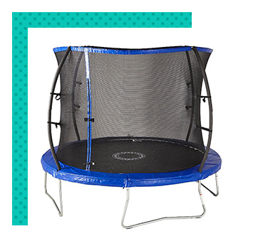 Trampolines are a great way to encourage healthy outdoor fun