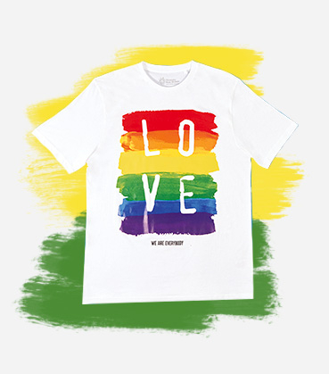 Love is love, and nothing says it more than this rainbow T-shirt