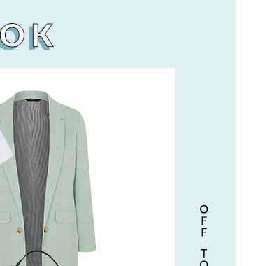 Add a classic touch to your look with a mint green blazer