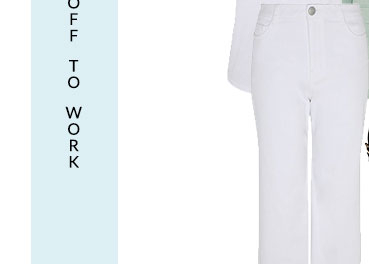 These white denim culottes flare out at the bottom and feature a raw hem